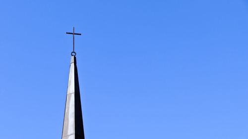 Holy cross for worship in a religious christian or catholic chapel 
