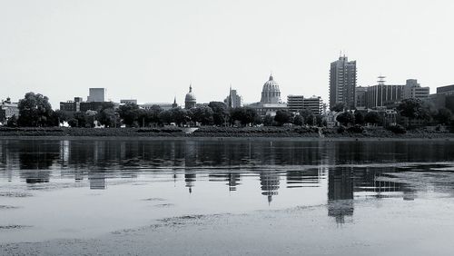 View of river in city