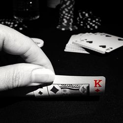 Close-up of cropped hand