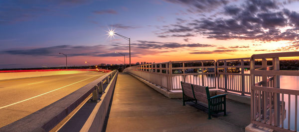 Light trails from cars headed across the ss jolley bridge into marco island, florida.
