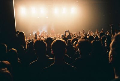 Group of people at music concert