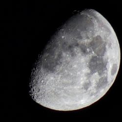 Low angle view of moon in sky