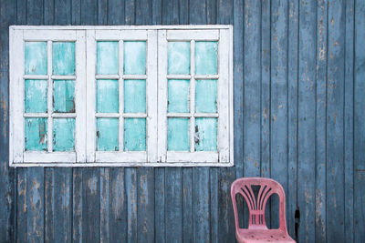 Closed wooden door