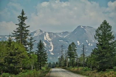 Road passing through mountains