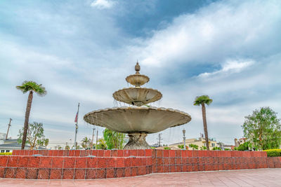 Low angle view of built structure against sky