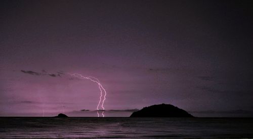 Storm clouds over sea