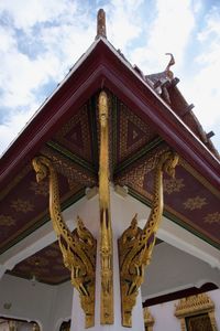 Low angle view of traditional building against sky