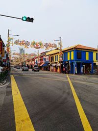 View of street against sky