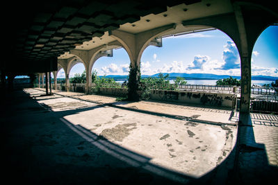 View of swimming pool in building