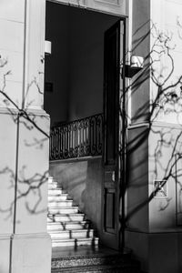 Staircase leading towards building