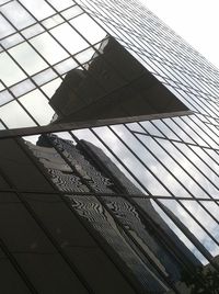 Low angle view of modern building against sky