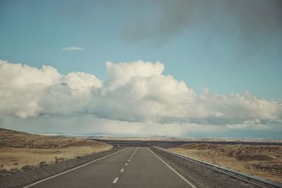 Panoramic view of road against sky