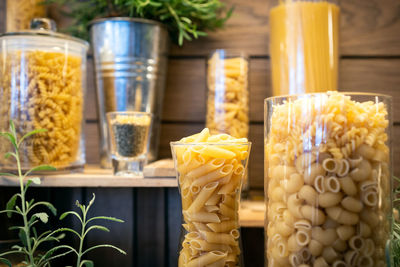 Close-up of food on table