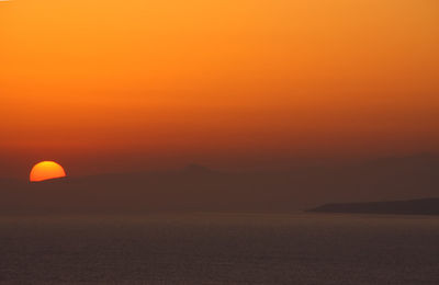 Scenic view of sea during sunset