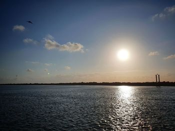 View of sea against sky during sunset