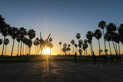 Sunset at venice beach, california