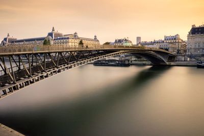 Bridge over river in city