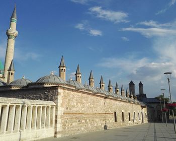 Exterior of historic building against sky