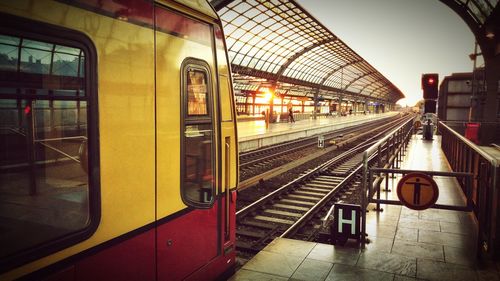 Railroad station platform