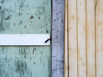 Full frame shot of old wooden door