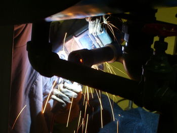 People playing guitar at night