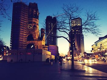 City street at dusk