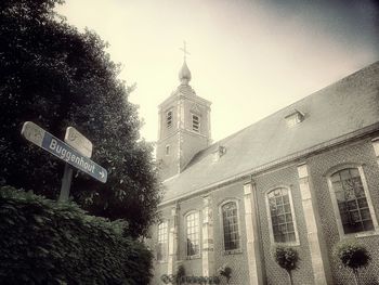 Low angle view of church against sky