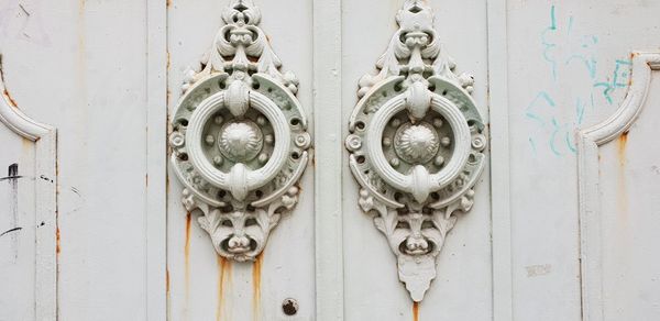 Close-up of closed door