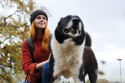 Young woman looking at camera