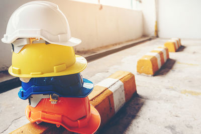 Close-up of yellow toy car