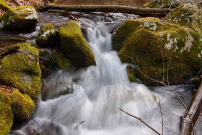 Close-up of waterfall