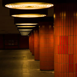 Empty corridor in subway