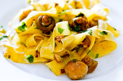 Close-up of pasta in plate