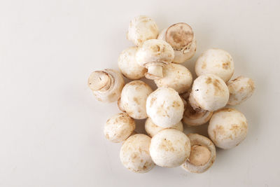 Close-up of chocolate over white background