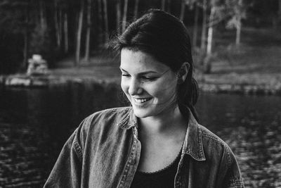 Portrait of smiling young woman
