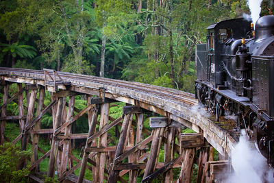 View of train on railroad track