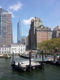 View of buildings at waterfront