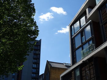 Low angle view of buildings against sky