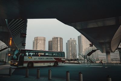 Low angle view of cityscape against sky