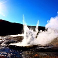 Scenic view of waterfall