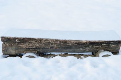 Scenic view of snow covered landscape against sky