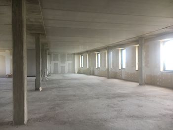 Interior of empty parking lot