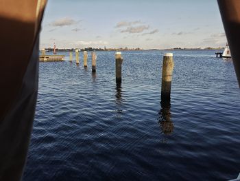 Close-up of sea against sky