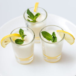 Close-up of food on white background