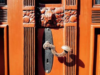 Close-up of door knocker