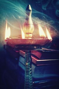 Close-up of fire flame