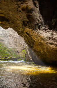 Rock formation in water