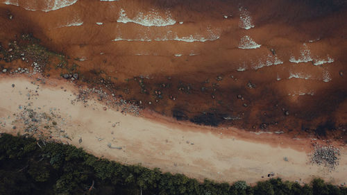 Full frame shot of water on land