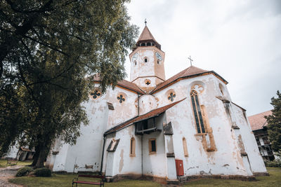 Low angle view of fortified church