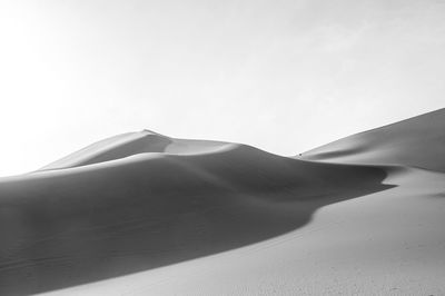 Scenic view of desert against clear sky